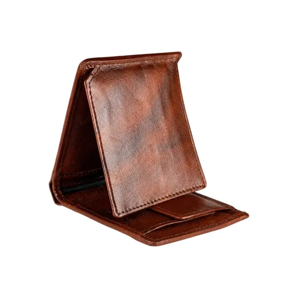 Crabby_Hunt_Brown_Leather_Wallet_Classic_Bifold_With_Zip_Pocket_Default_Title