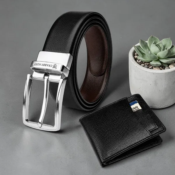 Men_S_Leather_Wallet_Belt_Set_Textured_Black_Wallet_Gunmetal_Front_Slider_Belt