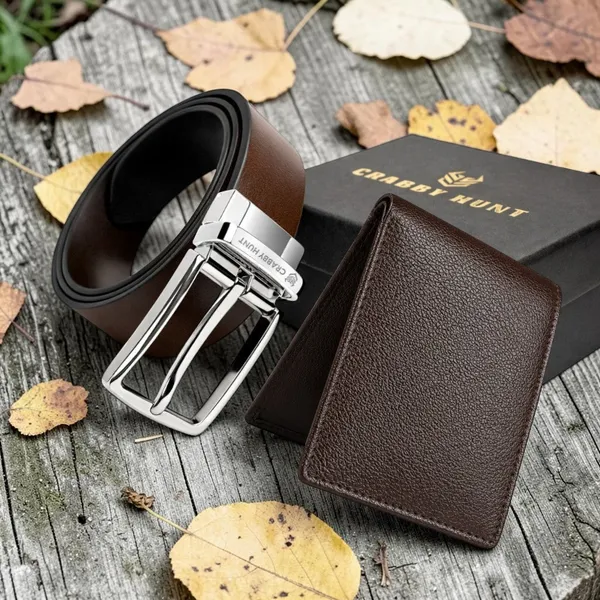 Men_S_Classic_Leather_Wallet_Belt_Set_Dark_Brown_Bi_Fold_Wallet_With_Mild_Silver_Buckle_Belt_Timeless_Edition