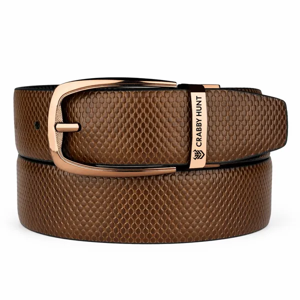 Crabby_Hunt_Orbit_Round_Reversible_Belt_Chocolate_Brown_Black_Textured_Finish