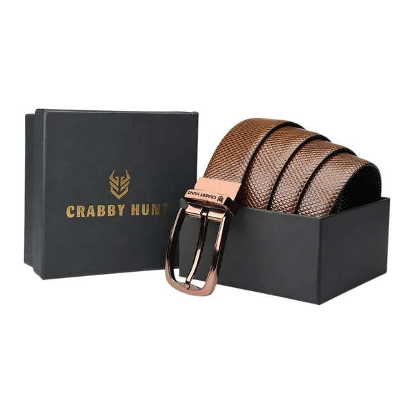 Crabby_Hunt_Orbit_Round_Reversible_Belt_Chocolate_Brown_Black_Textured_Finish