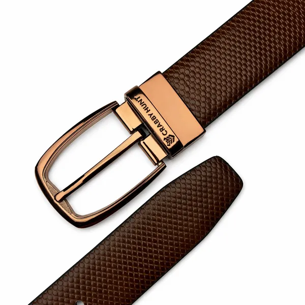 Crabby_Hunt_Orbit_Round_Reversible_Belt_Chocolate_Brown_Black_Textured_Finish