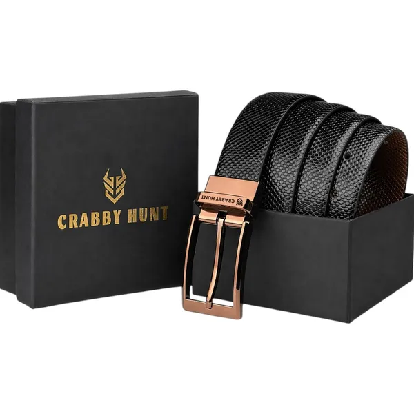 Crabby_Hunt_Reversible_Textured_Leather_Belt_For_Men_Black_Chocolate_Brown_Square_Buckle