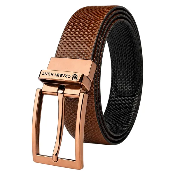 Crabby_Hunt_Reversible_Textured_Leather_Belt_For_Men_Black_Chocolate_Brown_Square_Buckle