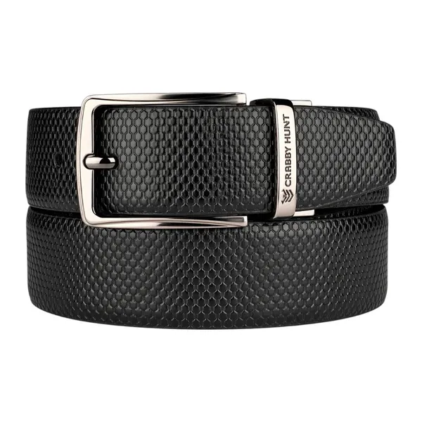 Crabby_Hunt_Reversible_Textured_Belt_For_Men_Black_Brown_Silver_Buckle