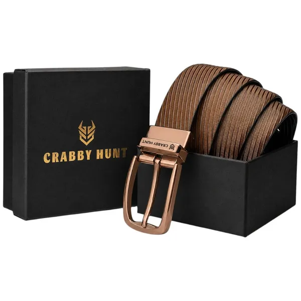 Crabby_Hunt_Ranger_Round_Reversible_Belt_For_Men_Brown_Black_Textured_Strap