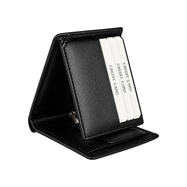 Black_Leather_Wallet_For_Men_With_Zipper_Coin_Pocket_Slim_Premium_Wallet_Crabby_Hunt_Default_Title