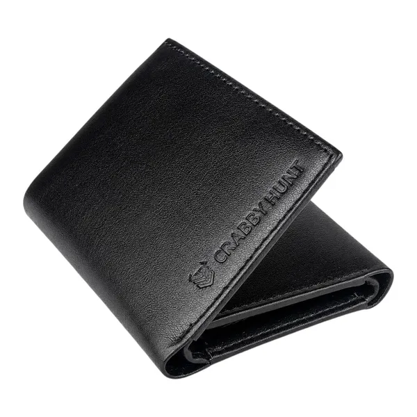 Crabby_Hunt_Genuine_Leather_Tri_Fold_Wallet_For_Men_Wallet_With_Id_Window_Coin_Pocket_Card_Slots_Black_Default_Title