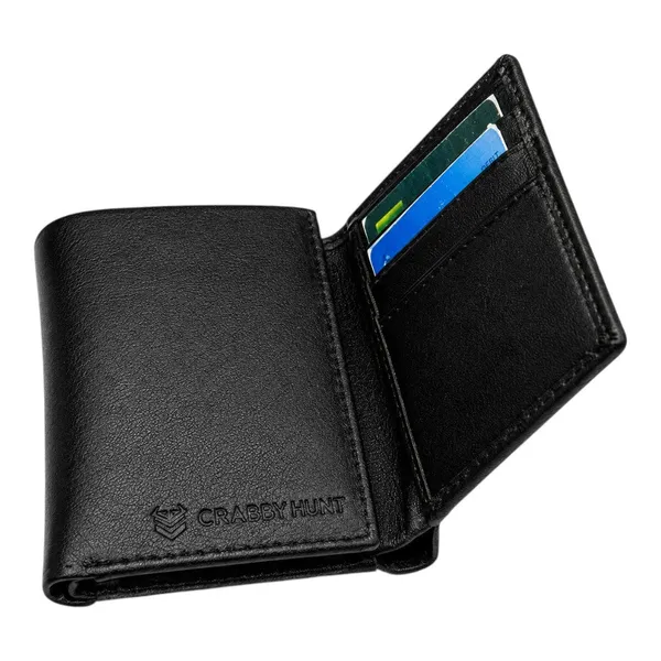 Crabby_Hunt_Genuine_Leather_Tri_Fold_Wallet_For_Men_Wallet_With_Id_Window_Coin_Pocket_Card_Slots_Black_Default_Title