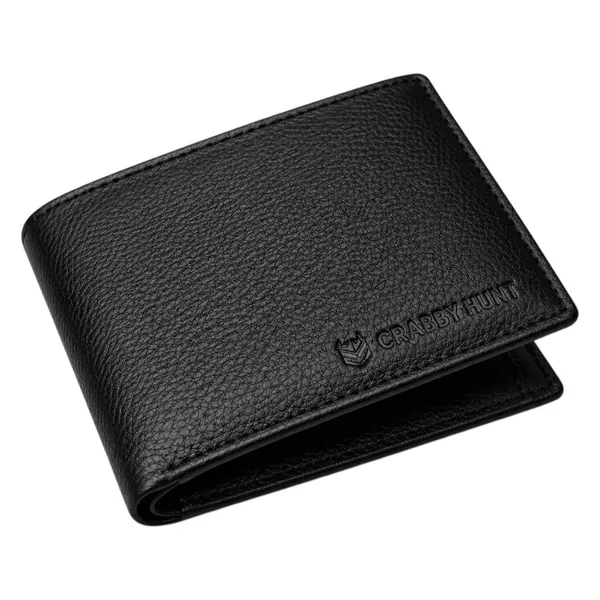 Crabby_Hunt_Genuine_Leather_Wallet_For_Men_Bifold_Wallet_With_Coin_Pocket_Card_Slots_Black_Default_Title