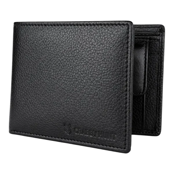 Crabby_Hunt_Genuine_Leather_Wallet_For_Men_Bifold_Wallet_With_Coin_Pocket_Card_Slots_Black_Default_Title