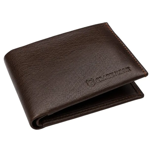 Crabby_Hunt_Genuine_Leather_Slim_Bifold_Wallet_For_Men_Dark_Brown_Wallet_With_Multiple_Card_Slots_Default_Title