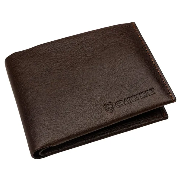 Crabby_Hunt_Genuine_Leather_Slim_Bifold_Wallet_For_Men_Dark_Brown_Wallet_With_Multiple_Card_Slots_Default_Title