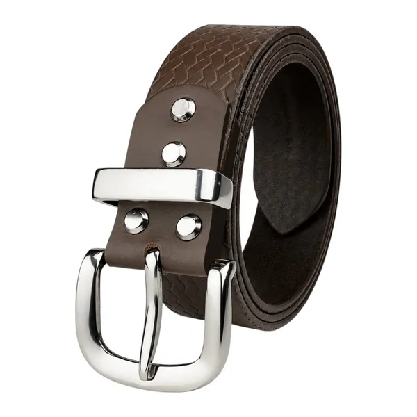 Crabby_Hunt_Textured_Genuine_Leather_Belt_For_Men_Premium_Woven_Pattern_Casual_Belt_With_Metal_Pin_Buckle_Brown
