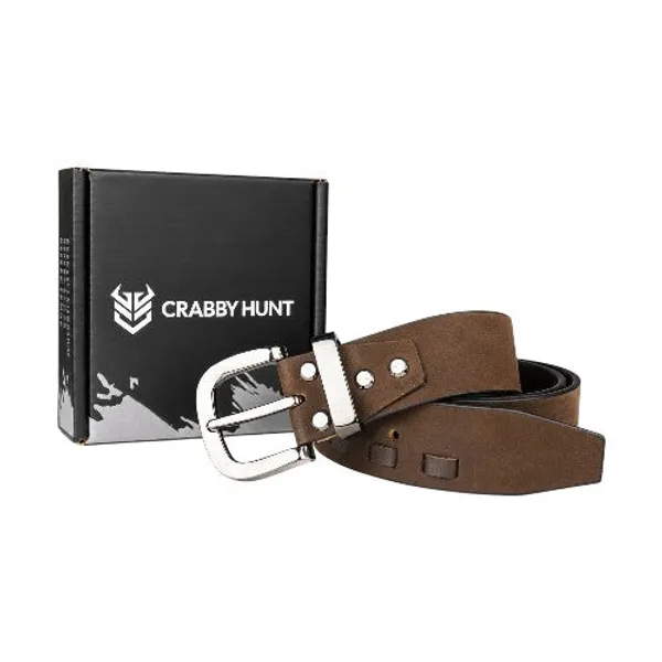 Crabby_Hunt_Genuine_Leather_Belt_For_Men_Premium_Brown_Casual_Belt_With_Metal_Pin_Buckle