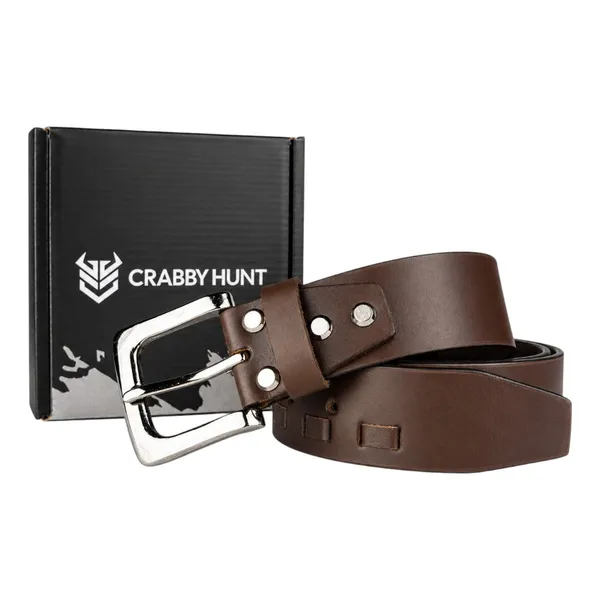 Crabby_Hunt_Genuine_Leather_Belt_For_Men_Premium_Brown_Casual_Belt_With_Antique_Metal_Pin_Buckle