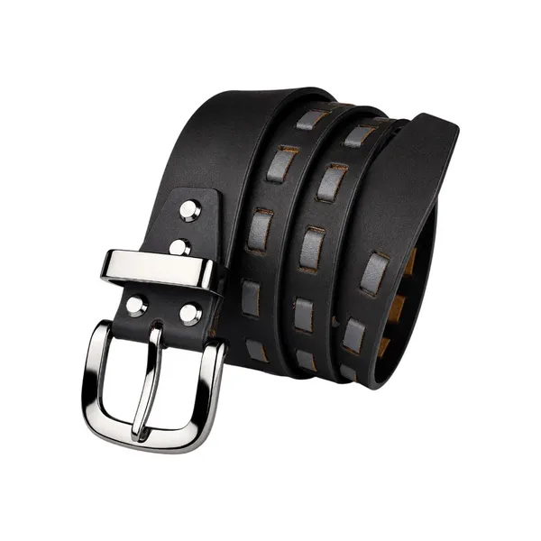 Crabby_Hunt_Genuine_Leather_Belt_For_Men_Black_Casual_Belt_With_Cutout_Design_Polished_Metal_Buckle
