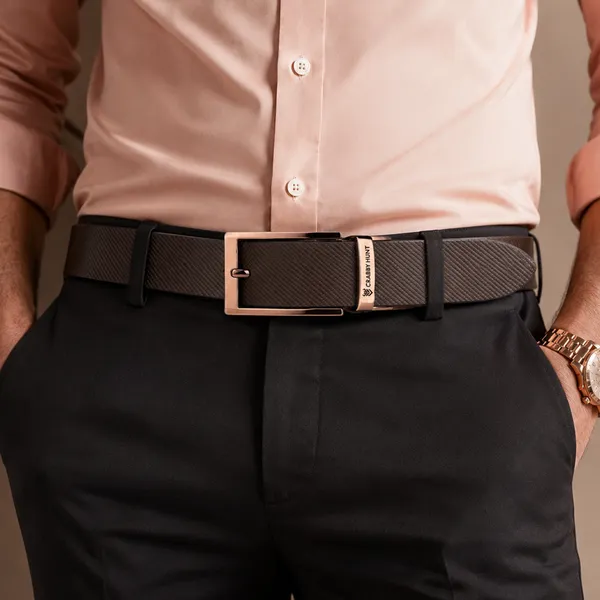 Crabby_Hunt_Premium_Leather_Belt_Wallet_Combo_Set_Drill_Square_Choco_Buckle_Belt_Black_Back_Pocket_Wallet