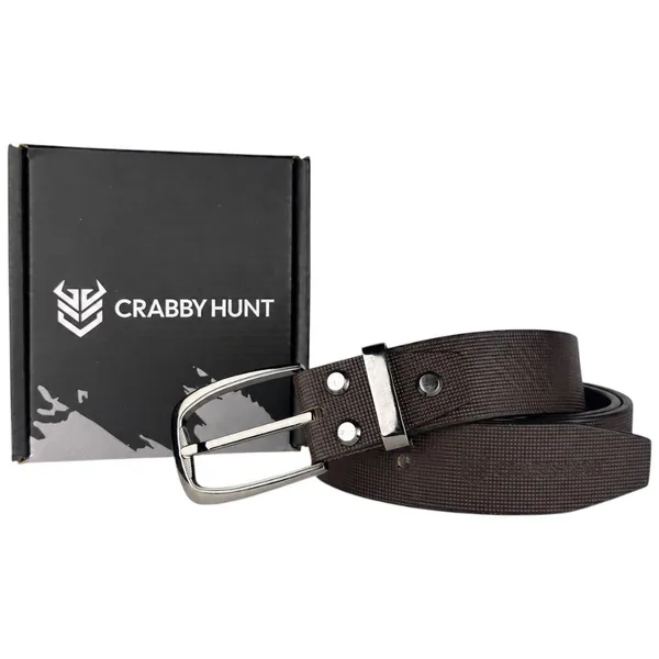 Crabby_Hunt_Men_S_Brown_Leather_Belt_With_Square_Grid_Texture_Gunmetal_Round_Buckle