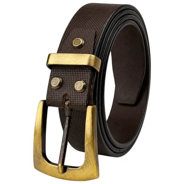 Crabby_Hunt_Premium_Brown_Leather_Belt_With_Square_Grid_Texture_Golden_Buckle_Formal_Casual_Men_S_Belt