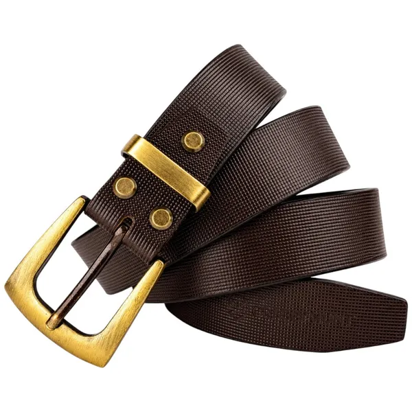 Crabby_Hunt_Premium_Brown_Leather_Belt_With_Square_Grid_Texture_Golden_Buckle_Formal_Casual_Men_S_Belt