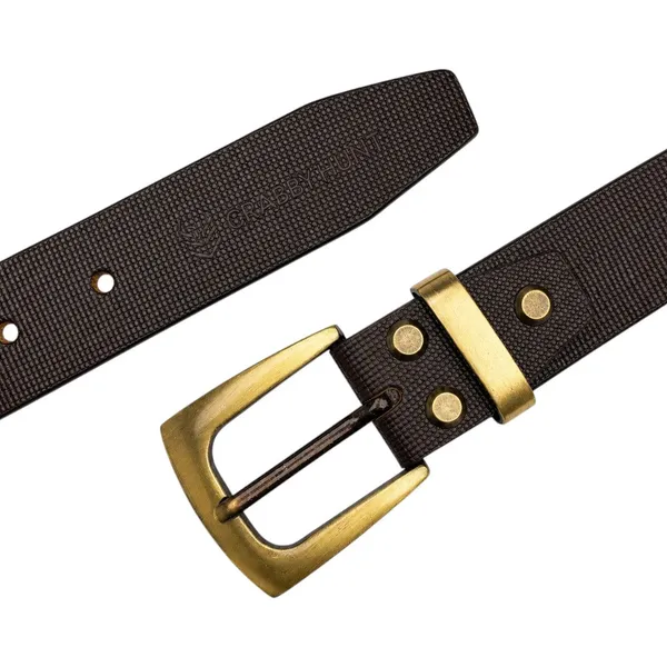 Crabby_Hunt_Premium_Brown_Leather_Belt_With_Square_Grid_Texture_Golden_Buckle_Formal_Casual_Men_S_Belt