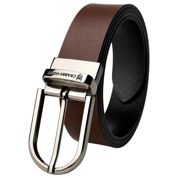 Crabby_Hunt_Men_S_Reversible_Genuine_Leather_Belt_With_Silver_Round_Buckle_Black_Brown_Formal_Casual_Wear_Reversible_Damms_Silver_Round_Buckle