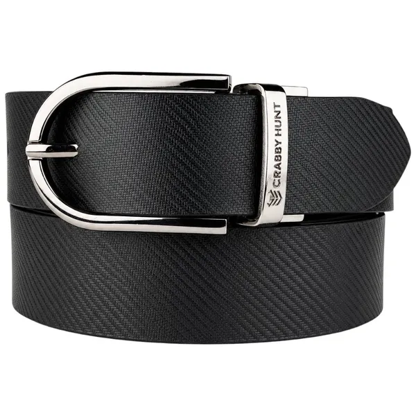 Crabby_Hunt_Premium_Reversible_Genuine_Leather_Belt_For_Men_Drill_Silver_Round_Buckle