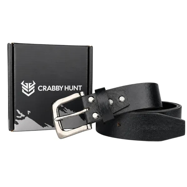 Crabby_Hunt_Men_S_Genuine_Leather_Belt_Black_Apollo_Strap_With_Gunmetal_Square_Buckle_Formal_Casual_Belt