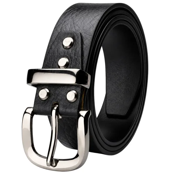 Crabby_Hunt_Men_S_Genuine_Leather_Belt_Black_Apollo_Strap_With_Gunmetal_Round_Buckle_Formal_Casual_Belt