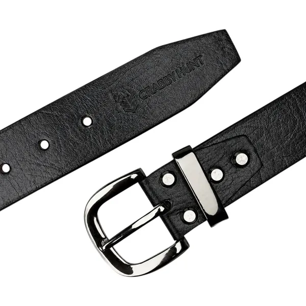 Crabby_Hunt_Men_S_Genuine_Leather_Belt_Black_Apollo_Strap_With_Gunmetal_Round_Buckle_Formal_Casual_Belt