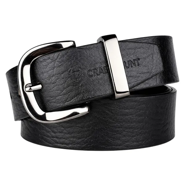Crabby_Hunt_Men_S_Genuine_Leather_Belt_Black_Apollo_Strap_With_Gunmetal_Round_Buckle_Formal_Casual_Belt