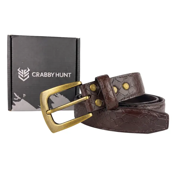 Brown_Croco_Embossed_Genuine_Leather_Belt_With_Antique_Brass_Buckle_Premium_Men_S_Formal_Casual_Belt