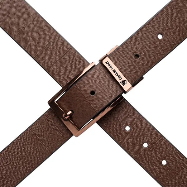 Men_S_Genuine_Leather_Belt_Textured_Brown_Leather_Belt_With_Rose_Gold_Buckle_Crabby_Hunt