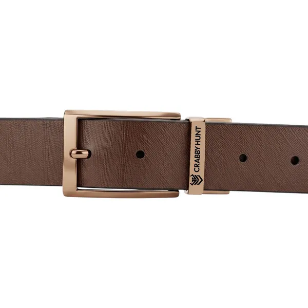 Men_S_Genuine_Leather_Belt_Textured_Brown_Leather_Belt_With_Rose_Gold_Buckle_Crabby_Hunt