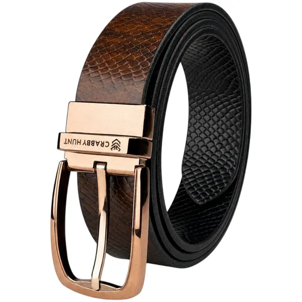 Crabby_Hunt_Men_S_Reversible_Italian_Leather_Belt_Black_Brown_Snake_Texture_Premium_Rose_Gold_Pin_Buckle_Genuine_Leather_Belt_For_Men