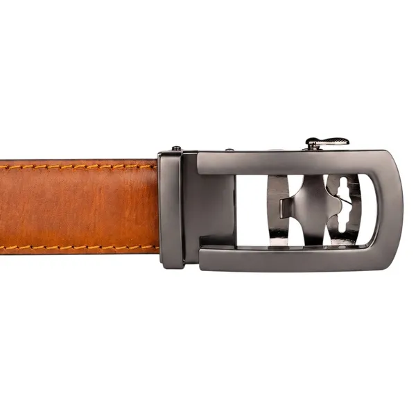 Crabby_Hunt_Men_S_Genuine_Leather_Auto_Lock_Belt_Choco_Brown_Grey_Ratchet_Buckle_35mm_Formal_Belt