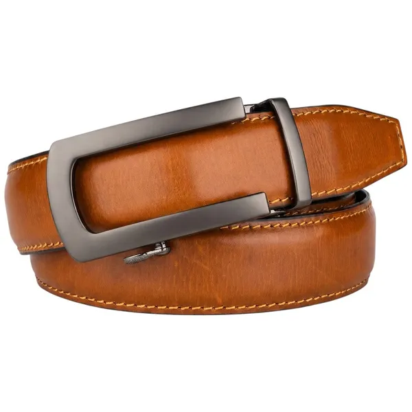 Crabby_Hunt_Men_S_Genuine_Leather_Auto_Lock_Belt_Choco_Brown_Grey_Ratchet_Buckle_35mm_Formal_Belt