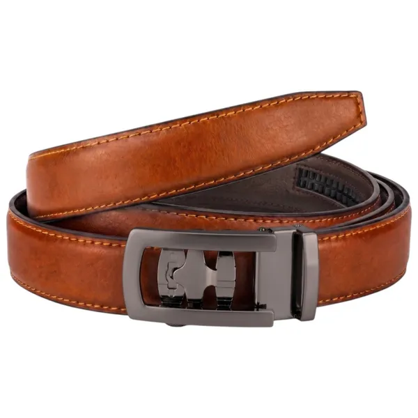 Crabby_Hunt_Men_S_Genuine_Leather_Auto_Lock_Belt_Choco_Brown_Grey_Ratchet_Buckle_35mm_Formal_Belt