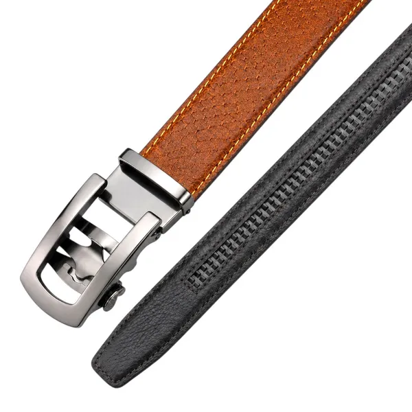 Crabby_Hunt_Men_S_Genuine_Leather_Auto_Lock_Belt_Brown_Python_Texture_Gunmetal_Ratchet_Buckle