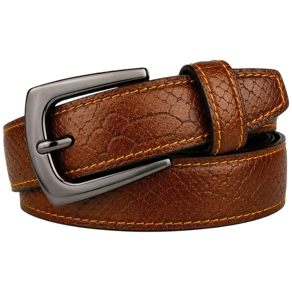 Men_S_Tan_Croco_Genuine_Leather_Belt_Gunmetal_Pin_Buckle_Premium_Formal_Casual_Belt_For_Men