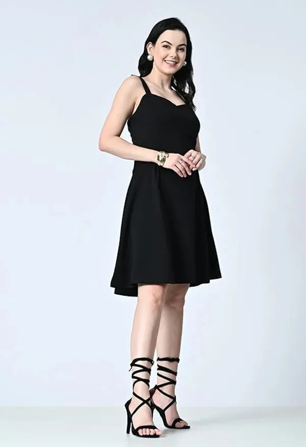 Women_S_Sweetheart_Neck_Sleeveless_Fit_Flare_Dress_Black_Black