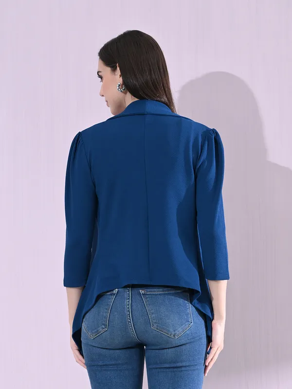 Women_S_Shawl_Collar_3_4_Sleeve_Blazer_Blue