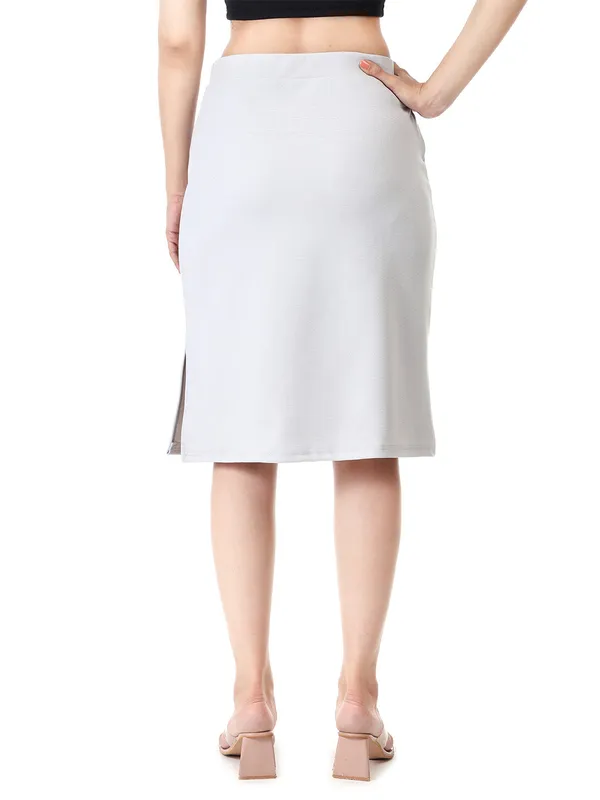 Women_S_Grey_High_Waist_Bodycon_Pencil_Skirt_Knee_Length_Slit_Grey