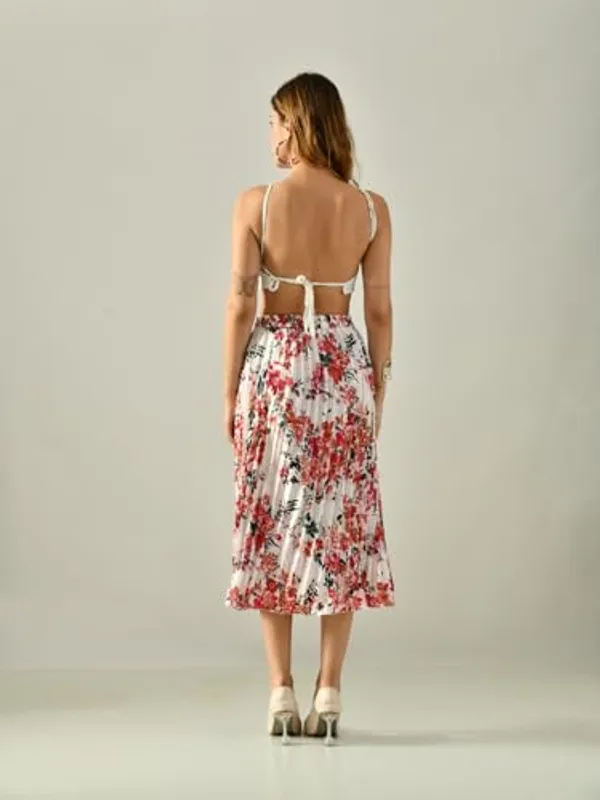 Women_S_Printed_Calf_Length_Skirt_Rayon_Crepe_Pleated_White_Multicolour