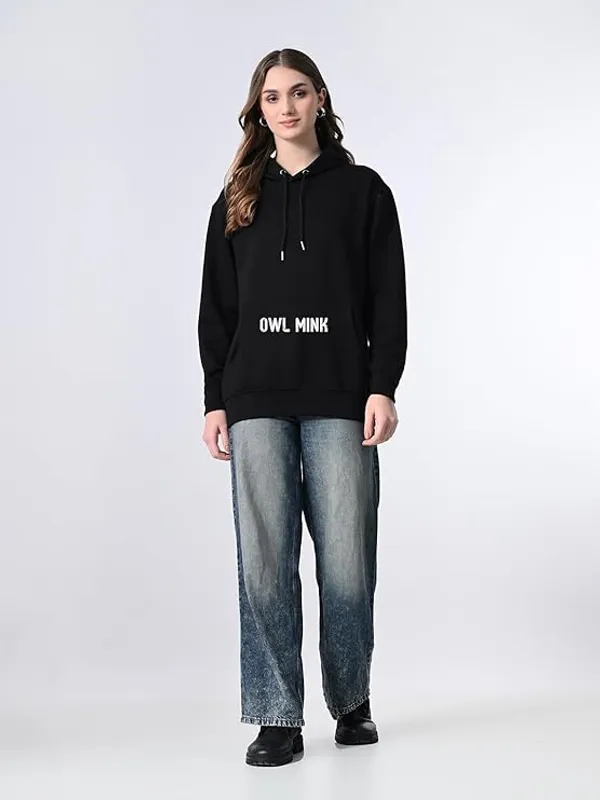 Women_S_Black_Printed_Pullover_Hoodie_Relaxed_Fit_Fleece_Kangaroo_Pocket_Black