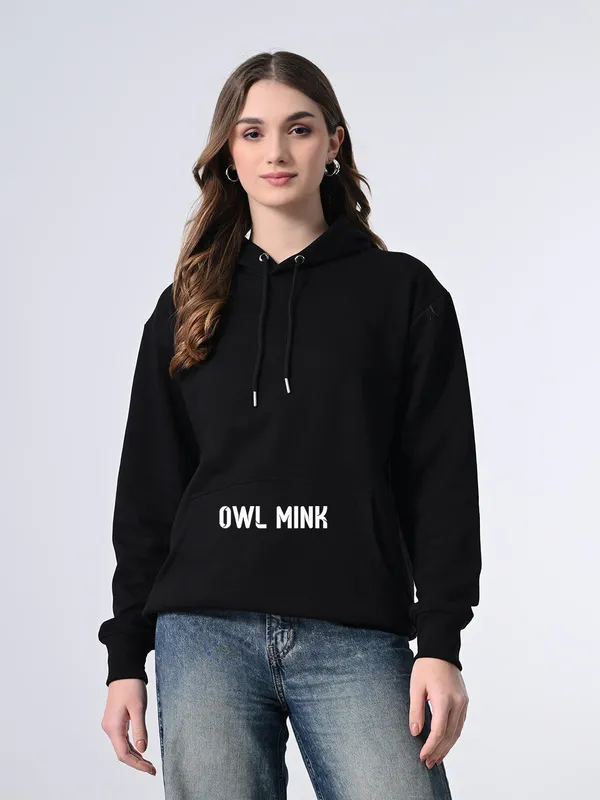 Women_S_Black_Relaxed_Fit_Hoodie_Printed_Fleece_Pullover_With_Kangaroo_Pocket_Black