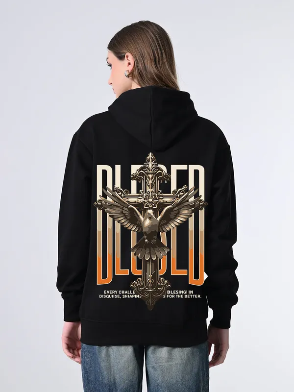 Women_S_Black_Relaxed_Fit_Hoodie_Printed_Fleece_Pullover_With_Kangaroo_Pocket_Black
