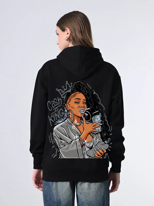 Women_S_Black_Printed_Fleece_Hoodie_Cozy_Relaxed_Fit_Pullover_Black