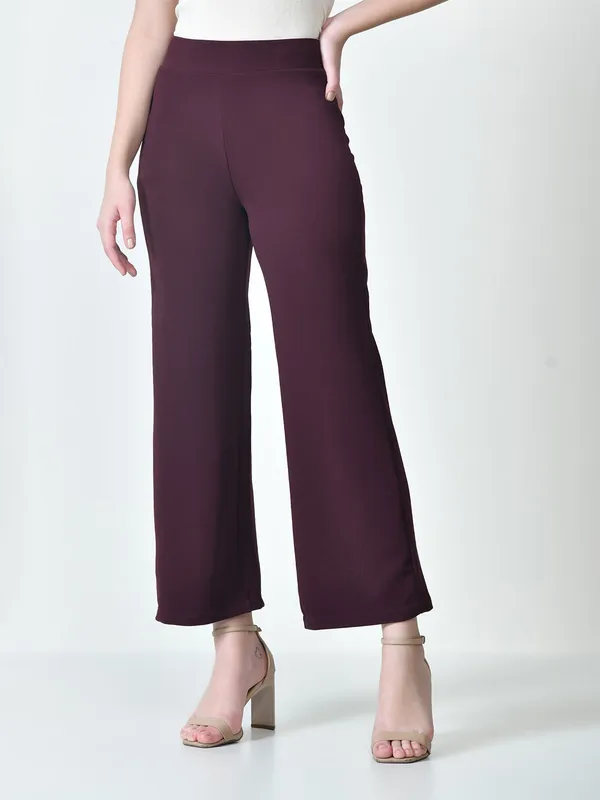 Korean_Stretchable_High_Waist_Pants_For_Women_Marron